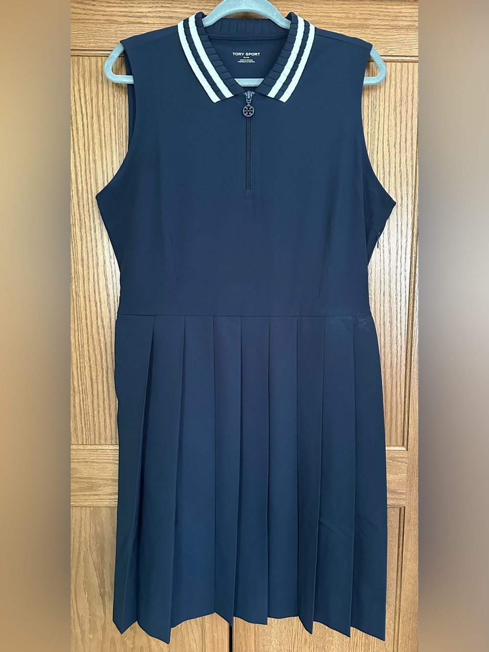 Tory Burch Performance Pleated Collar Golf Dress